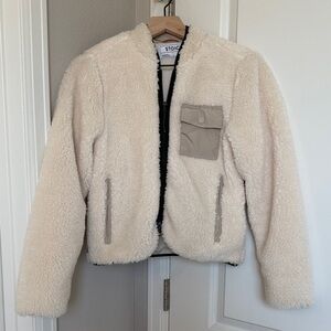 Stoic Women's Cream Sherpa Bomber Style Jacket 🧸 NWOT
